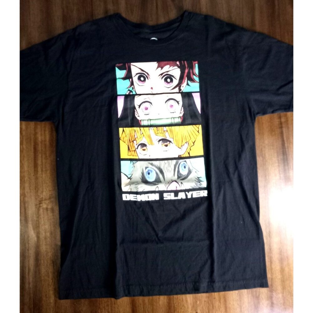 Demon Slayer Anime Graphic T-Shirt Black Crewneck 100% Cotton Short Sleeve Unise